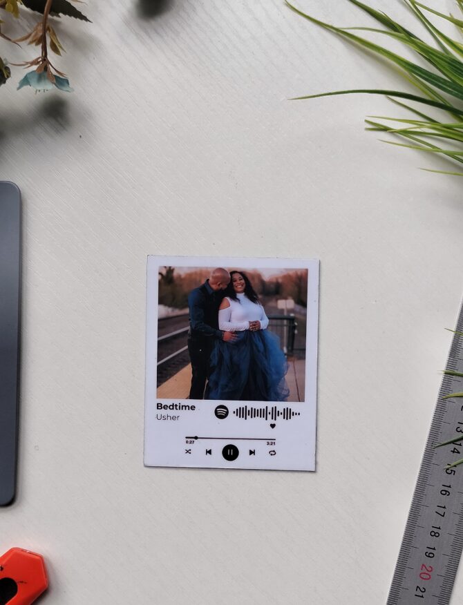 Custom Flexible Spotify Polaroid Photo Fridge Magnets - Set of 4, 6