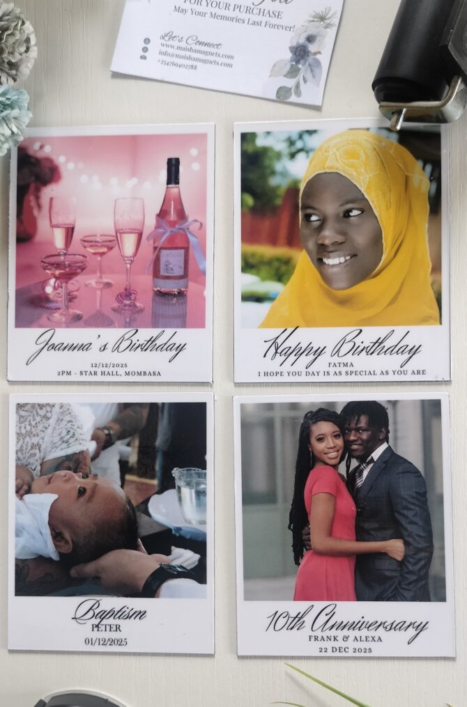 Custom Flexible Polaroid Photo Fridge Magnets - Set of 6,9,12,18